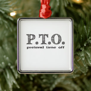 Leuke felicitatie gepromoveerd naar nep vrije tijd metalen ornament