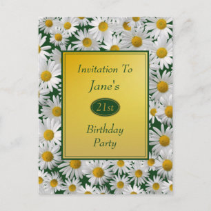 Leuke Felicitatie Uitnodiging voor Daisy's Verjaar Briefkaart