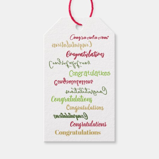 Leuke felicitaties Favor Tag Cadeaulabel (Voorkant)