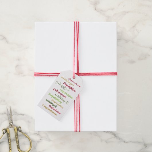 Leuke felicitaties Favor Tag Cadeaulabel (Met Touw)