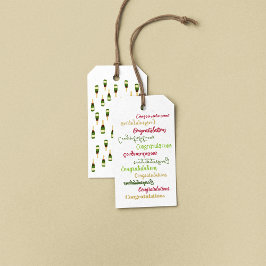 Leuke felicitaties Favor Tag Cadeaulabel