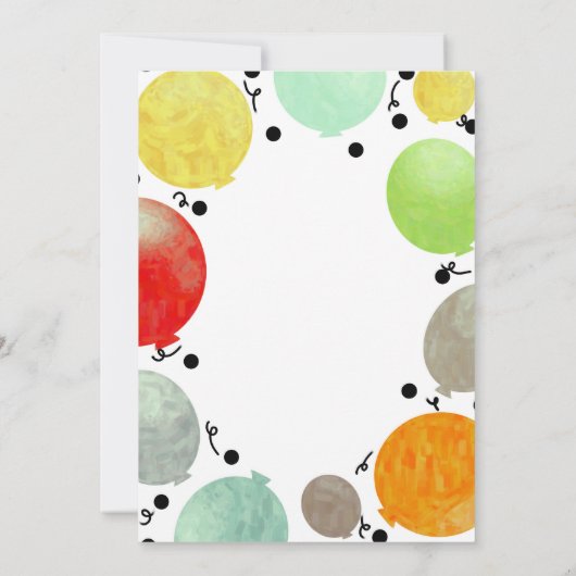 Leuke Fiesta Balloons Verjaardagsfeest Viering Kaart (Achterkant)