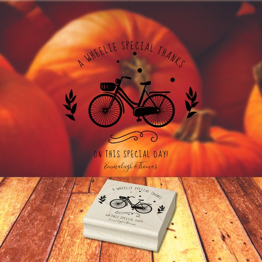 Leuke fiets dank u speciale dag stempel