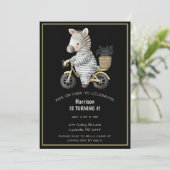 Leuke fiets dier derde verjaardag kaart (Staand voorkant)