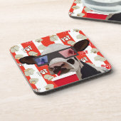 Leuke film avond retro Koe Bier Onderzetter (Linkerzijde)