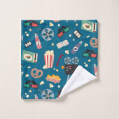 Leuke film Nachtfilm Popcorn Pattern Bad Handdoek (Wasdoekje)