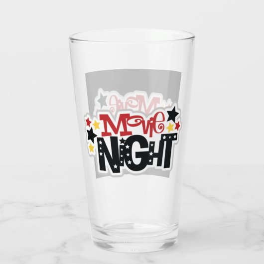 leuke filmnachtwoorden drink glas (Achterkant)