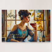 Leuke Fine Art Rode Wijn Puzzel Legpuzzel (Horizontaal)