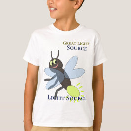 Leuke Firefly grote ogen Blauwe vleugels Geel Lich T-shirt
