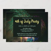 Leuke Fireworks Party uitnodiging (Voorkant / Achterkant)