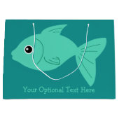 Leuke Fish aangepaste tekst geschenkzak Large Cadeautasje (Voorkant)
