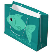 Leuke Fish aangepaste tekst geschenkzak Large Cadeautasje (Voorkant Gekanteld)