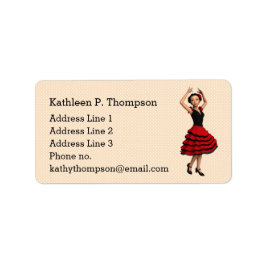 Leuke Flamenco Dancer (gepersonaliseerd) Etiket