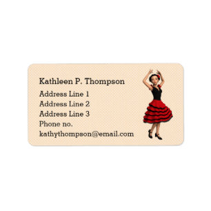 Leuke Flamenco Dancer (gepersonaliseerd) Etiket