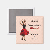 Leuke Flamenco Dancer (gepersonaliseerd) Magneet (Voorkant / Achterkant)