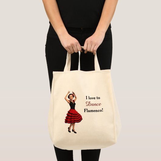 Leuke Flamenco Dancer (gepersonaliseerd) Tote Bag (Voorkant (product))
