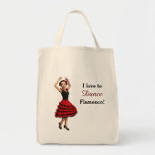Leuke Flamenco Dancer (gepersonaliseerd) Tote Bag (Voorkant)