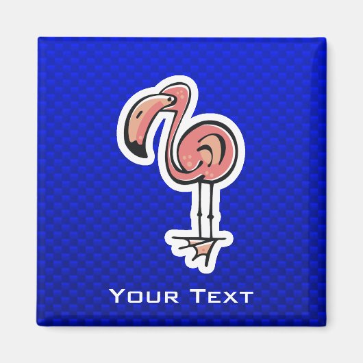 Leuke Flamingo; Blauw Magneet (Voorkant)