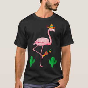 Leuke Flamingo Cinco De Mayo Mexicaanse Sombrero M T-shirt