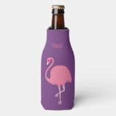 Leuke Flamingo custom monogram fleskoeler Flesjeskoeler (Fles Voorkant)