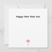 Leuke Flamingo Familie Kerst Kaart (Achterkant)