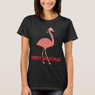 Leuke flamingo Kerstboom Lichten T-shirt