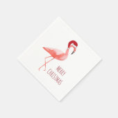 Leuke Flamingo kerstservetten Servet (Hoek)