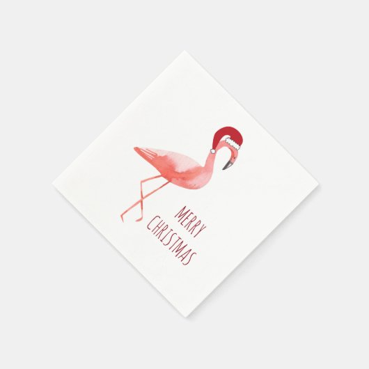 Leuke Flamingo kerstservetten Servet (Hoek)