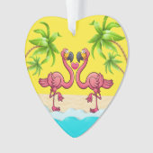 Leuke Flamingo Liefde Ornament (voorkant)