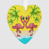 Leuke Flamingo Liefde Ornament (voorkant)
