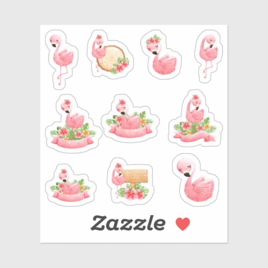 Leuke Flamingo Stickers (Vel)