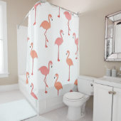 Leuke flamingo zomer illustratie naadloos patroon douchegordijn (In situ)