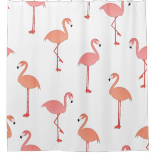 Leuke flamingo zomer illustratie naadloos patroon douchegordijn