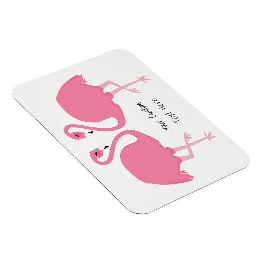 Leuke Flamingo's aangepaste tekstmagneet Magneet (Rechterzijde)