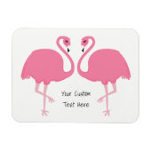 Leuke Flamingo's aangepaste tekstmagneet Magneet (Horizontaal)