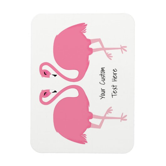 Leuke Flamingo's aangepaste tekstmagneet Magneet (Verticaal)