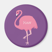 Leuke Flamingo's custom monogram magneet (Voorkant)