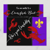 Leuke Fleur De Lis Rivierkreeft Kookfeest Kaart (Voorkant / Achterkant)