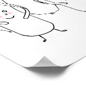 leuke flip flop, paar, sandaal thema poster (Hoek)