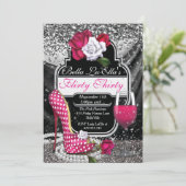 Leuke Flirty verjaardagsfeestje uitnodigingen (Staand voorkant)