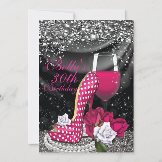 Leuke Flirty verjaardagsfeestje uitnodigingen (Achterkant)