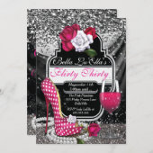 Leuke Flirty verjaardagsfeestje uitnodigingen (Voorkant / Achterkant)