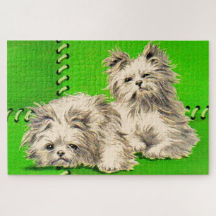 Leuke floofy honden legpuzzel