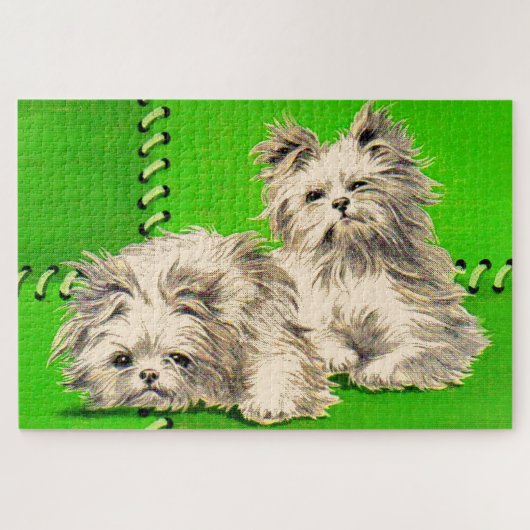 Leuke floofy honden legpuzzel (Horizontaal)