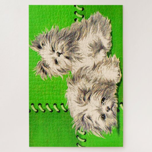 Leuke floofy honden legpuzzel (Verticaal)