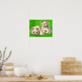 Leuke floofy honden poster (Keuken)