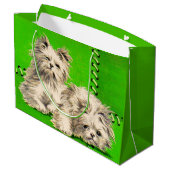 Leuke floofy honden print groot cadeauzakje (Achterkant Gekanteld)