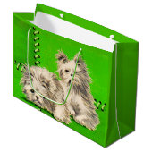 Leuke floofy honden print groot cadeauzakje (Voorkant Gekanteld)
