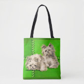 Leuke floofy honden print tote bag (Voorkant)
