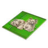 Leuke floofy honden tegeltje (Zijkant)